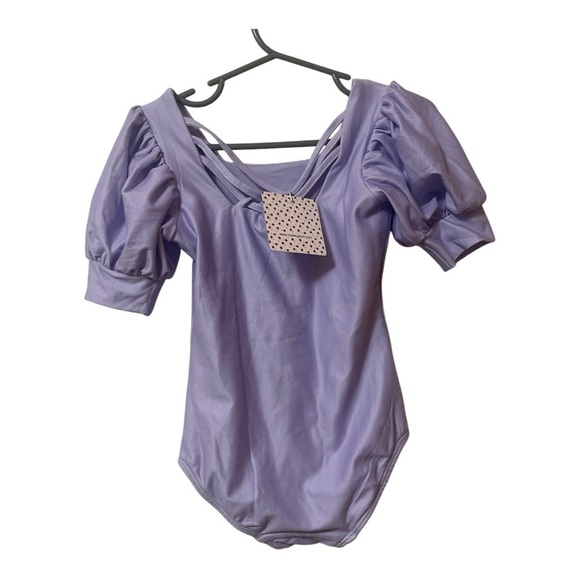 Cheeky Plum Solid Light Purple Leo One Piece Puffy Sleeves - Picture 2 of 4